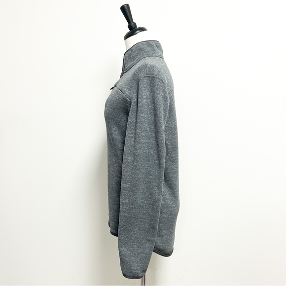 Prana Heather Grey 1/4 Zip Bryce Knit Fleece Lined Pullover Long Sleeve Large - Picture 7 of 14